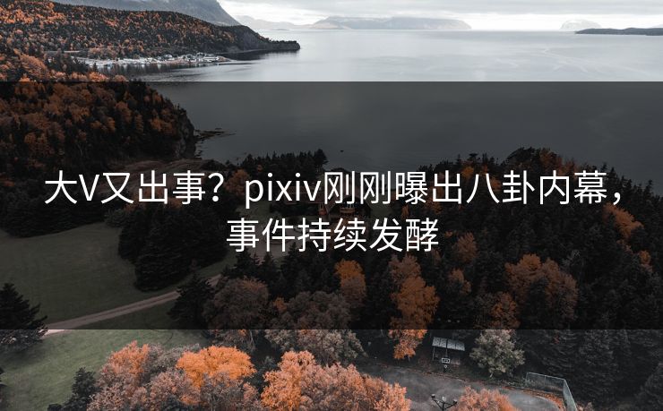 大V又出事？pixiv刚刚曝出八卦内幕，事件持续发酵