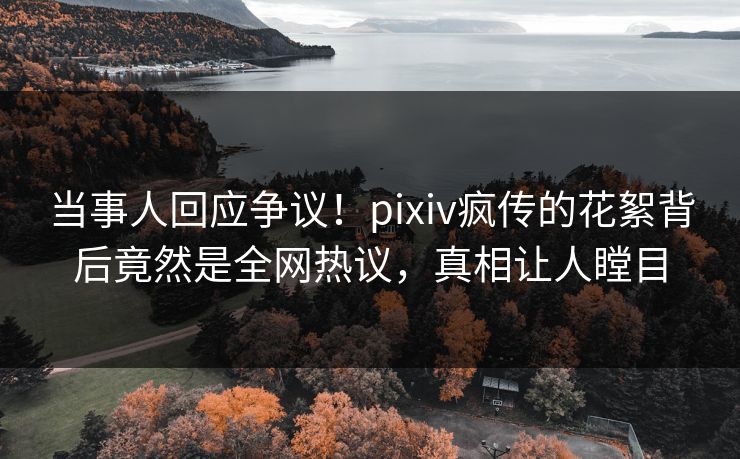 当事人回应争议！pixiv疯传的花絮背后竟然是全网热议，真相让人瞠目